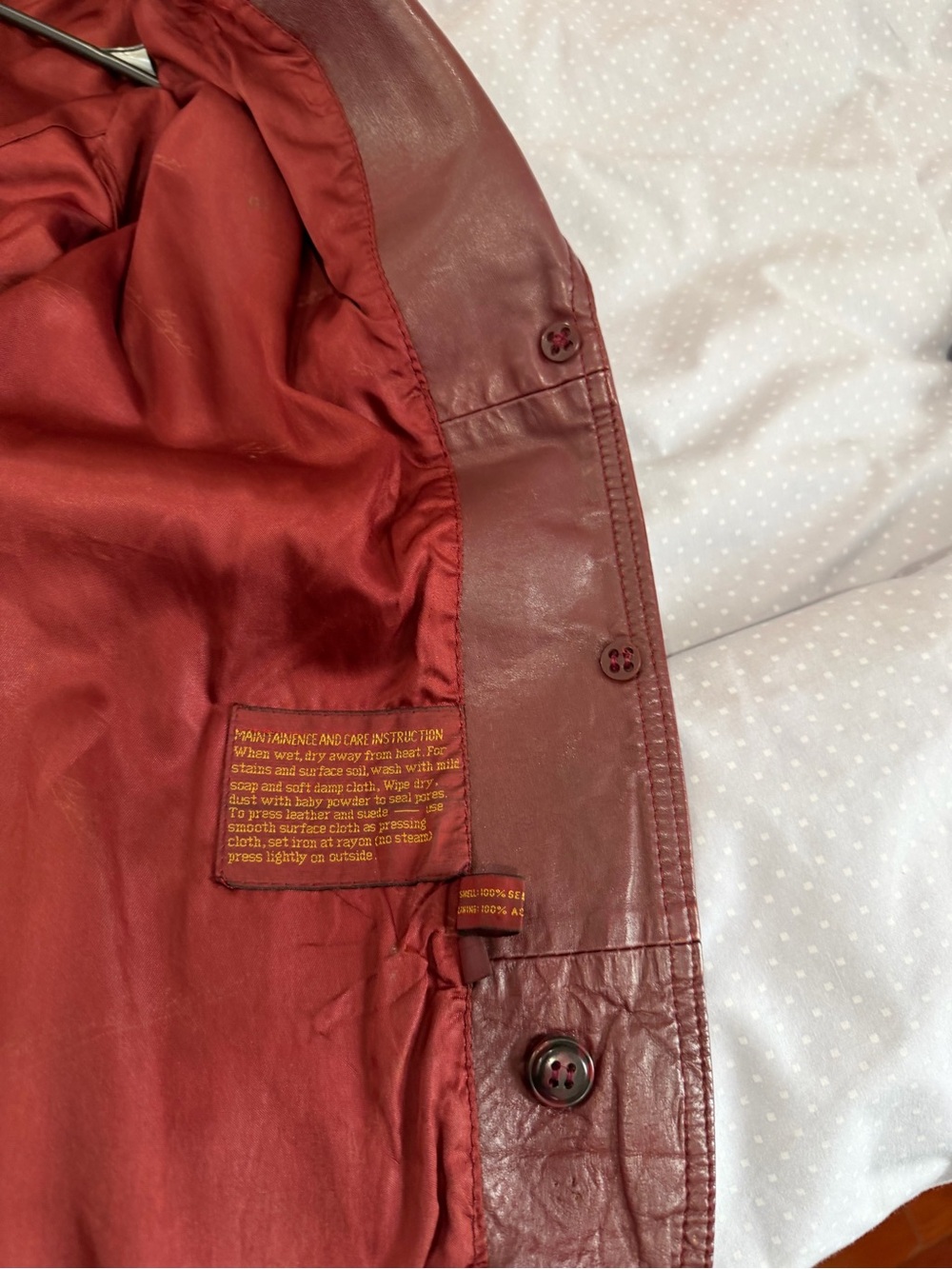 Vintage Burgundy Etienne Aigner Leather Jacket - Picture 13 of 16